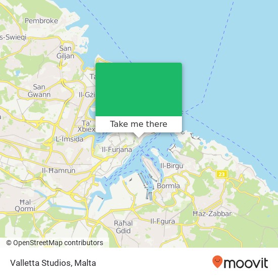 Valletta Studios map