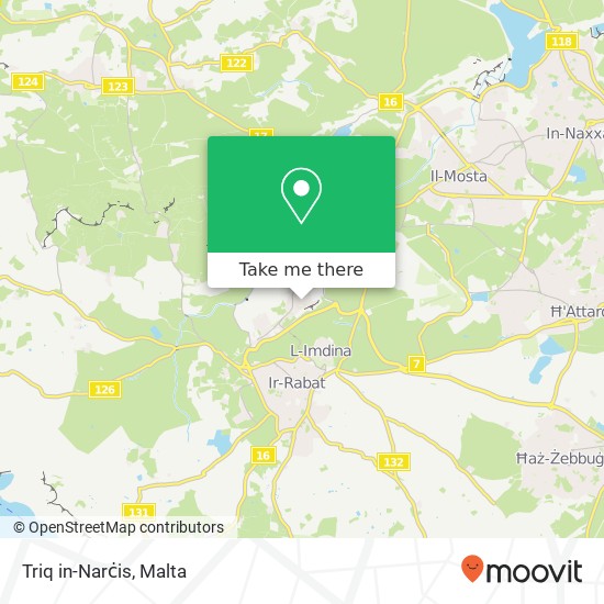 Triq in-Narċis map