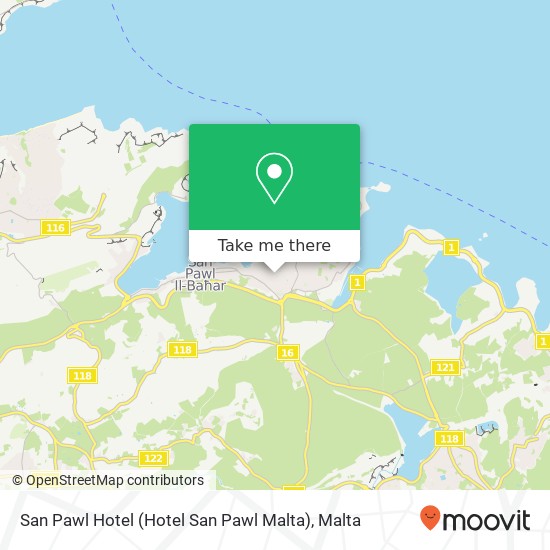 San Pawl Hotel map