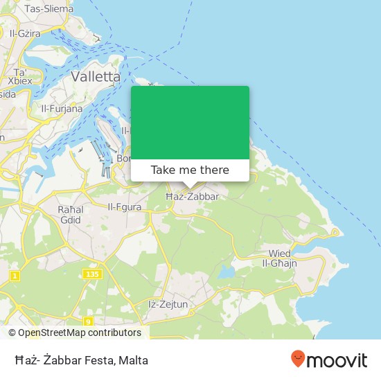 Ħaż- Żabbar Festa map