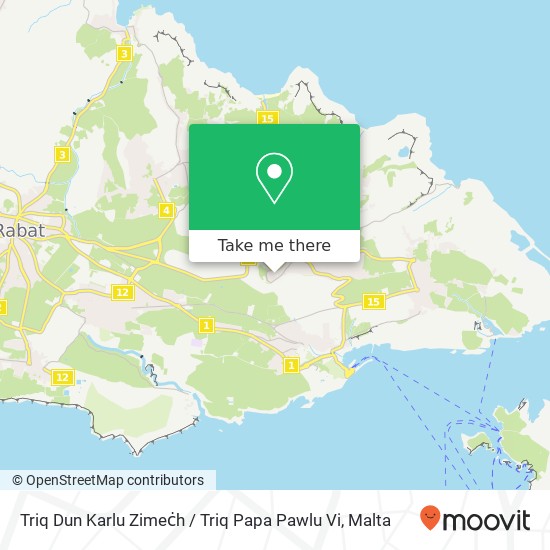 Triq Dun Karlu Zimeċh / Triq Papa Pawlu Vi map