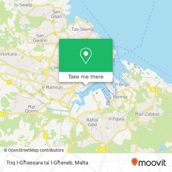 Triq l-Għassara ta' l-Għeneb map