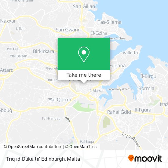 Triq id-Duka ta' Edinburgh map