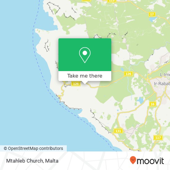 Mtahleb Church map