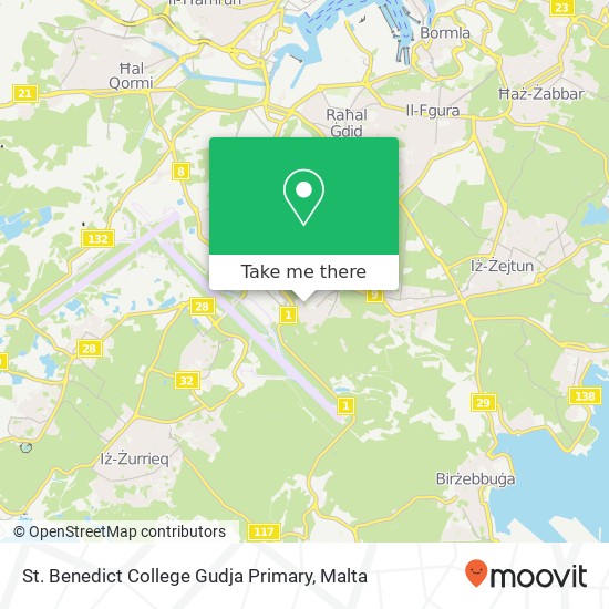 St. Benedict College Gudja Primary map