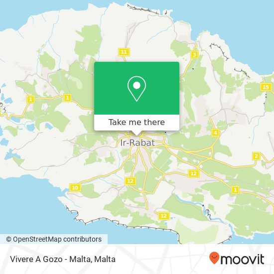 Vivere A Gozo - Malta map