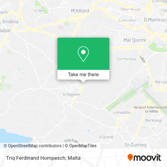 Triq Ferdinand Hompesch map