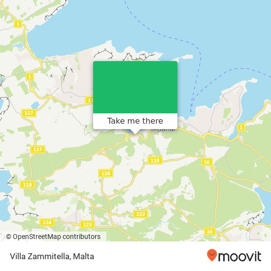 Villa Zammitella map