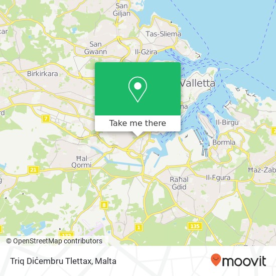 Triq Diċembru Tlettax map