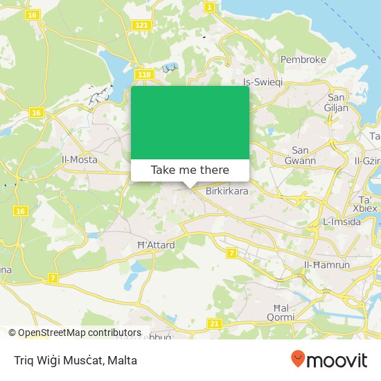 Triq Wiġi Musċat map