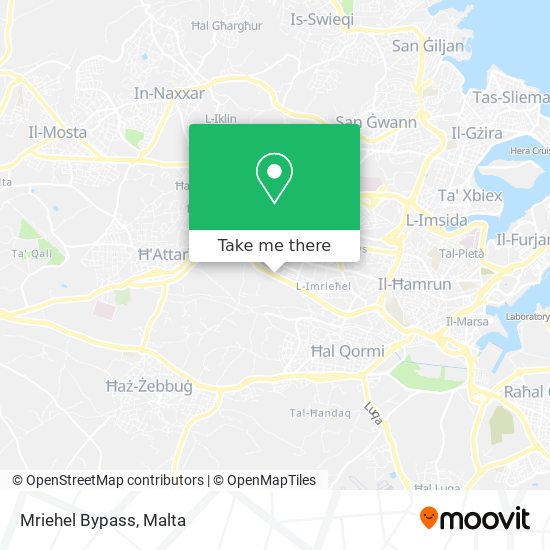 Mriehel Bypass map