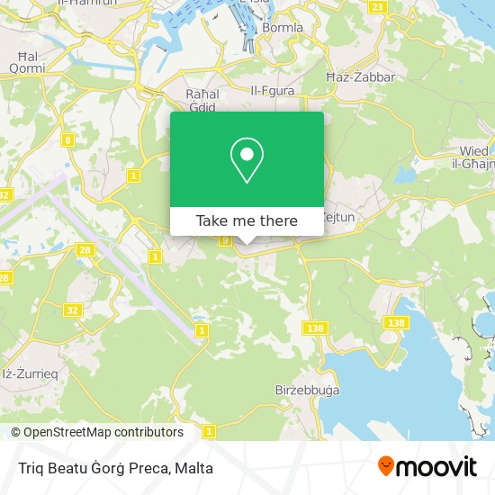 Triq Beatu Ġorġ Preca map