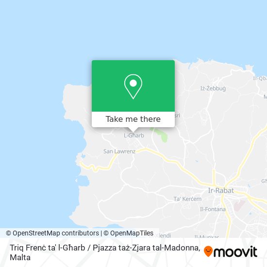 Triq Frenċ ta' l-Għarb / Pjazza taż-Zjara tal-Madonna map