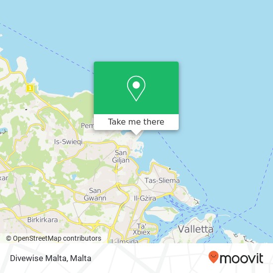 Divewise Malta map