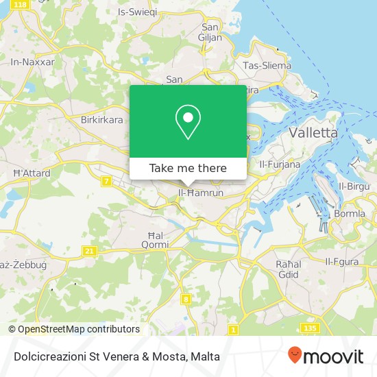 Dolcicreazioni St Venera & Mosta map