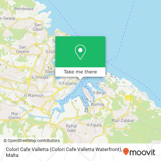 Colori Cafe Valletta map