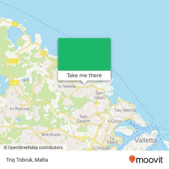 Triq Tobruk map