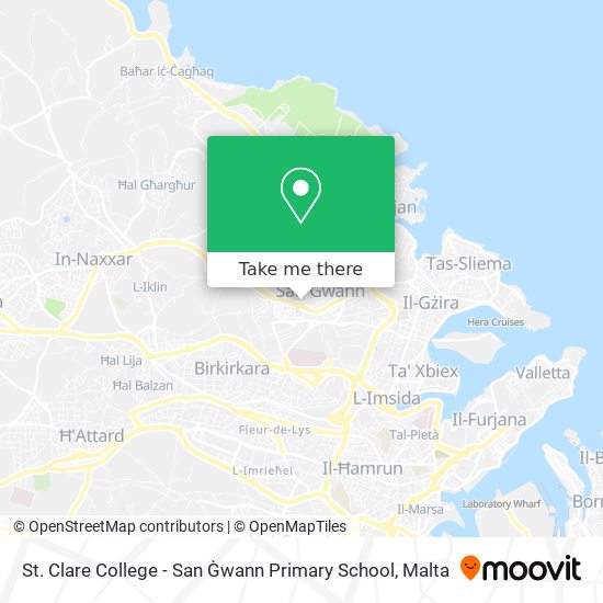 St. Clare College - San Ġwann Primary School map