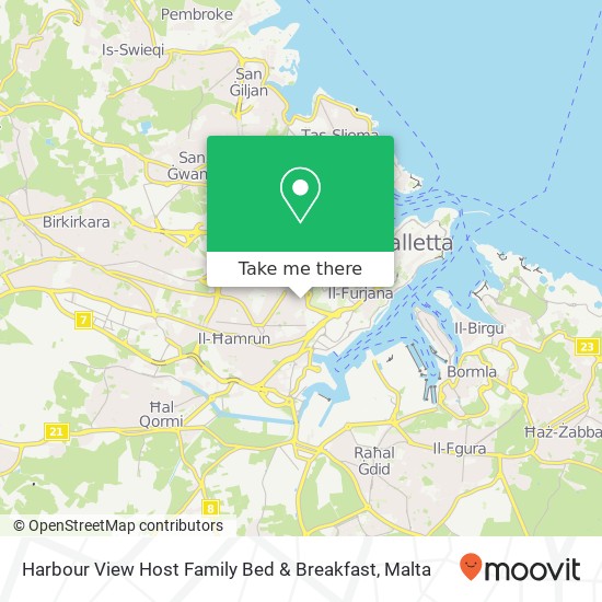 Harbour View Host Family Bed & Breakfast map