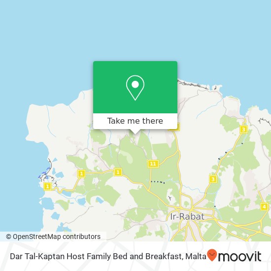 Dar Tal-Kaptan Host Family Bed and Breakfast map