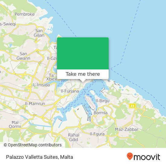 Palazzo Valletta Suites map