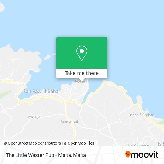 The Little Waster Pub - Malta map