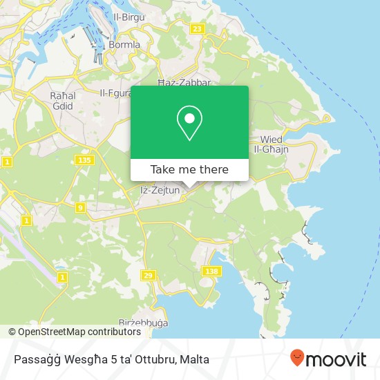 Passaġġ Wesgħa 5 ta' Ottubru map