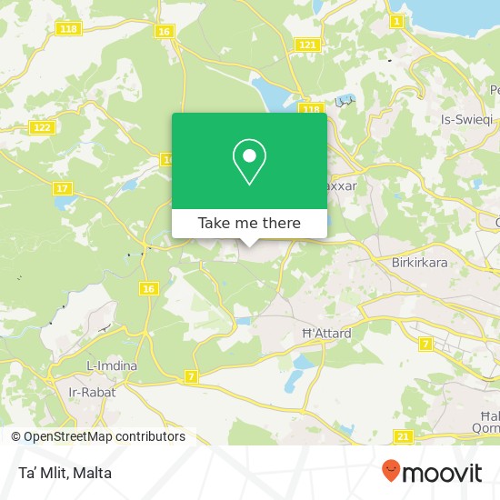 Ta’ Mlit map