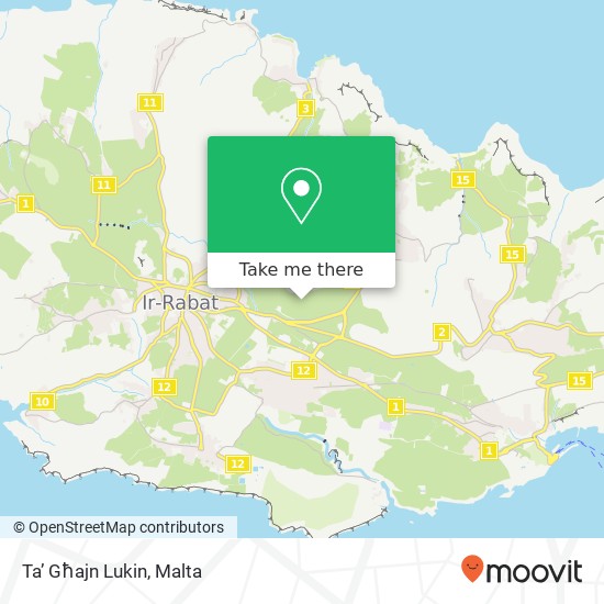Ta’ Għajn Lukin map