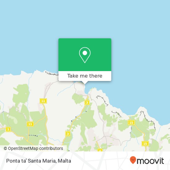 Ponta ta’ Santa Maria map