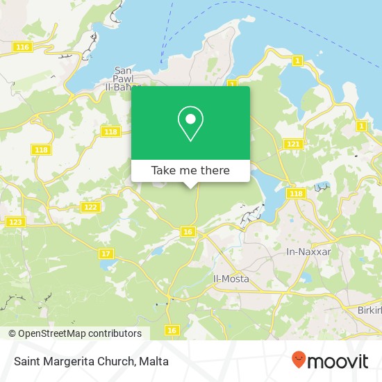 Saint Margerita Church map