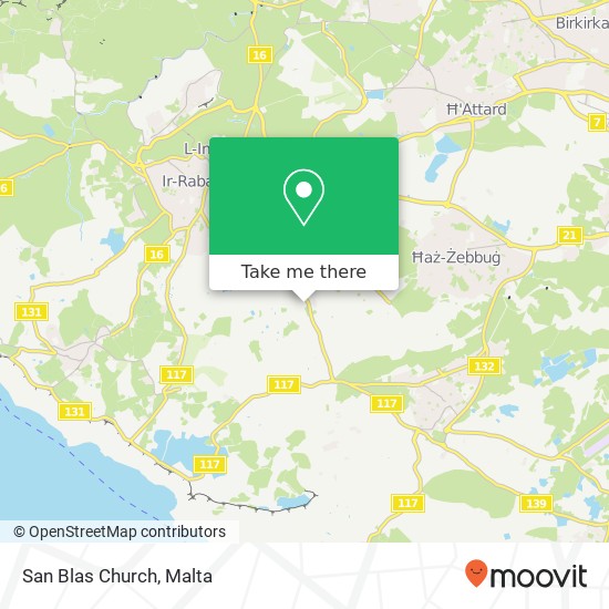 San Blas Church map