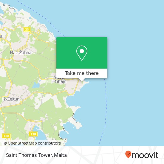 Saint Thomas Tower map