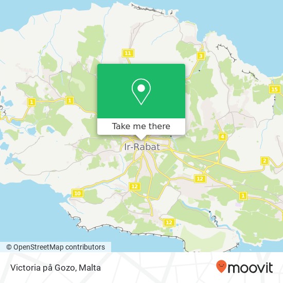 Victoria på Gozo map