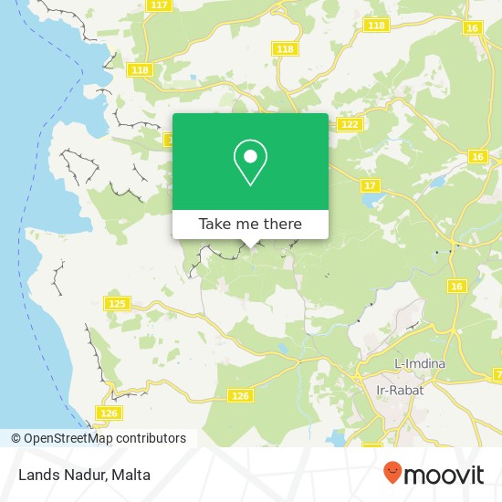 Lands Nadur map