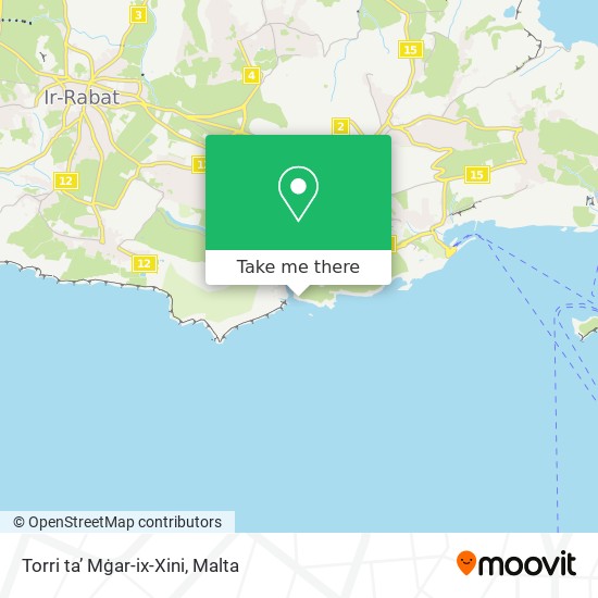 Torri ta’ Mġar-ix-Xini map