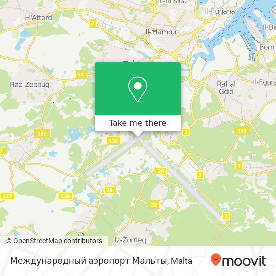 Международный аэропорт Мальты map