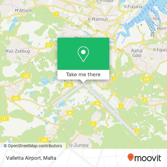 Valletta Airport map