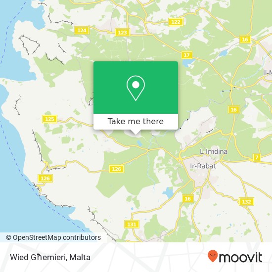 Wied Għemieri map
