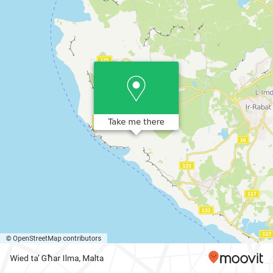 Wied ta’ Għar Ilma map