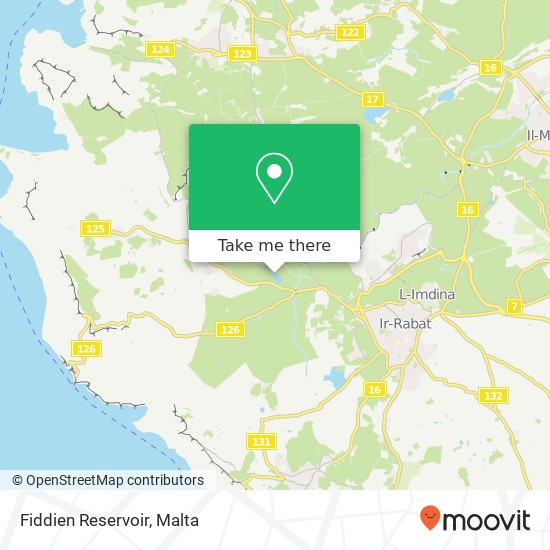 Fiddien Reservoir map
