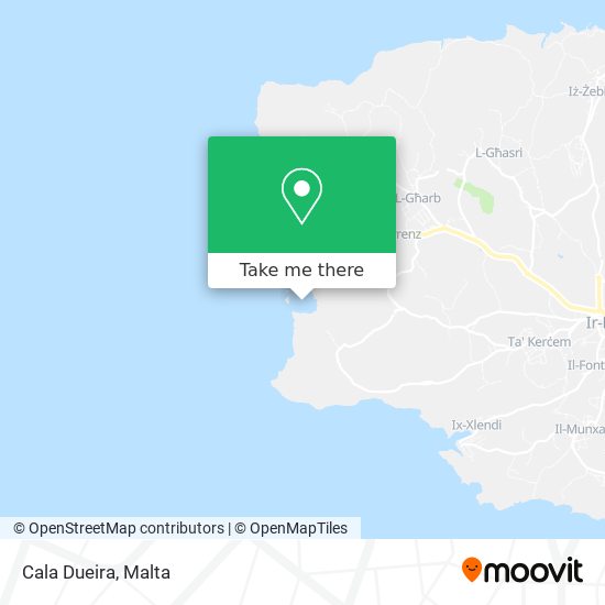 Cala Dueira map