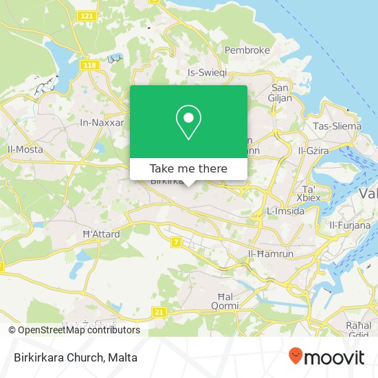 Birkirkara Church map
