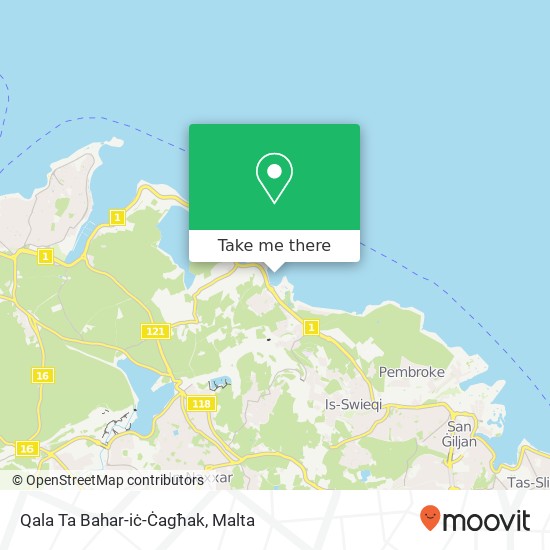 Qala Ta Bahar-iċ-Ċagħak map