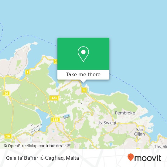 Qala ta’ Baħar iċ-Ċagħaq map
