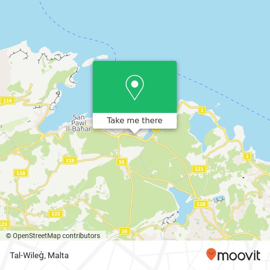 Tal-Wileġ map