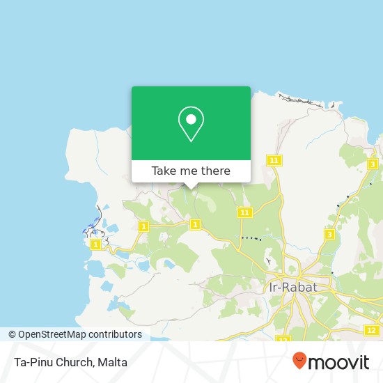 Ta-Pinu Church map