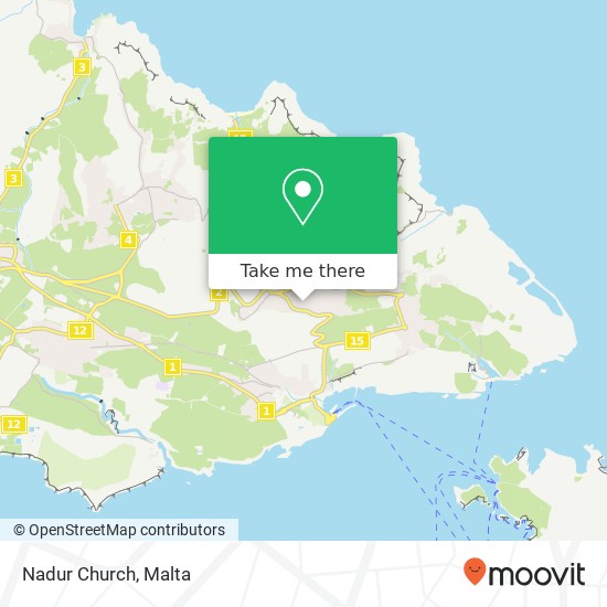 Nadur Church map