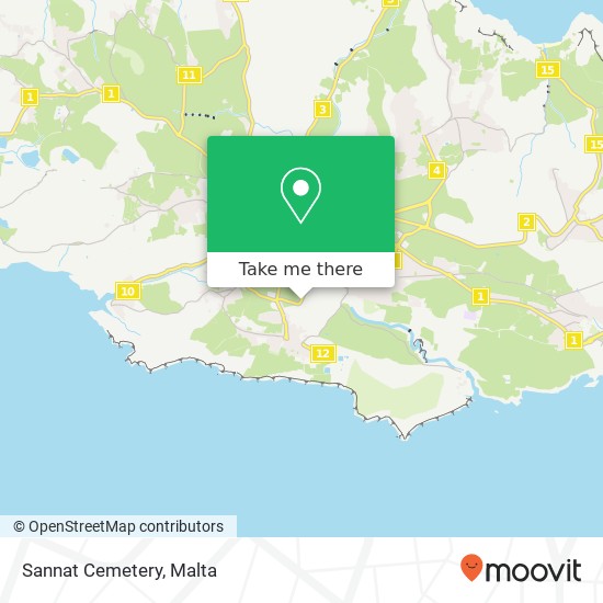 Sannat Cemetery map