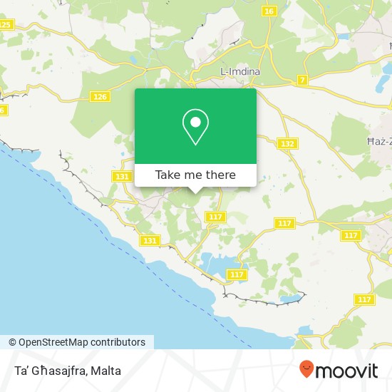 Ta’ Għasajfra map